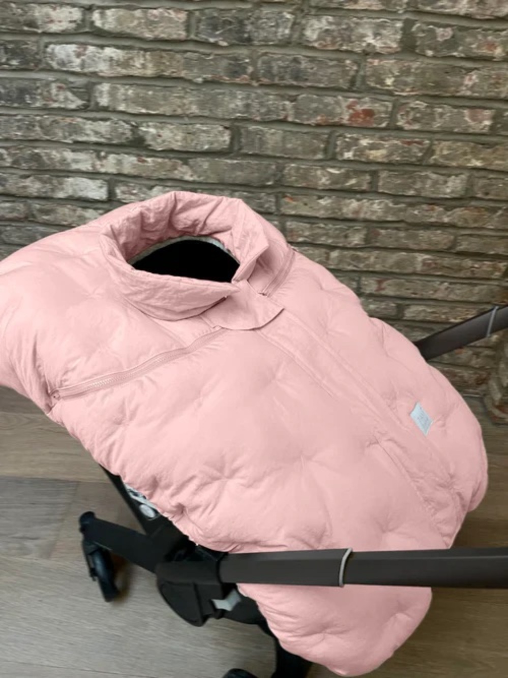 Plush Pink Kids Stroller Footmuff - Insulated Puffer Cover